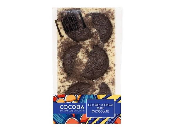Cocoba Cookies & Cream White Choc Bar (100g)