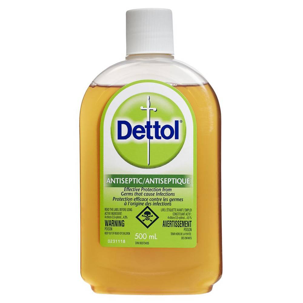 Dettol liquide (bouteilles unitsnsignées 12x341 ml) - antiseptic liquid (500 ml)