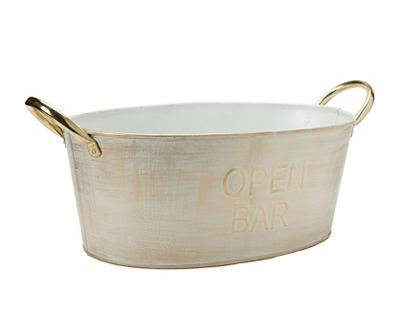 "Open Bar" Metal Tub with Handles