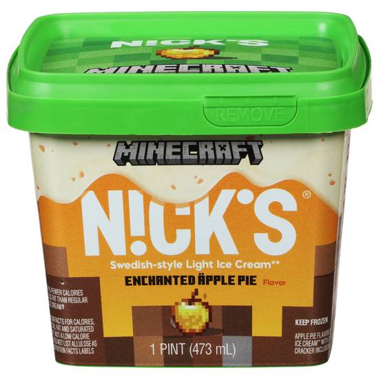 Nick's Minecraft Light Swedish-Style Ice Cream (enchanted apple pie)