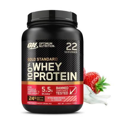 Optimum Nutrition Old Standard 100% Whey Protein Powder, Strawberries & Cream (24 fl oz)