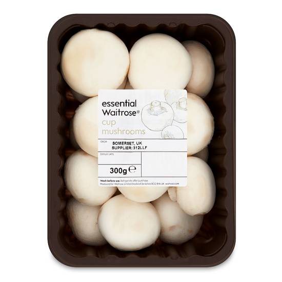 Essential Waitrose & Partners Cup Mushrooms