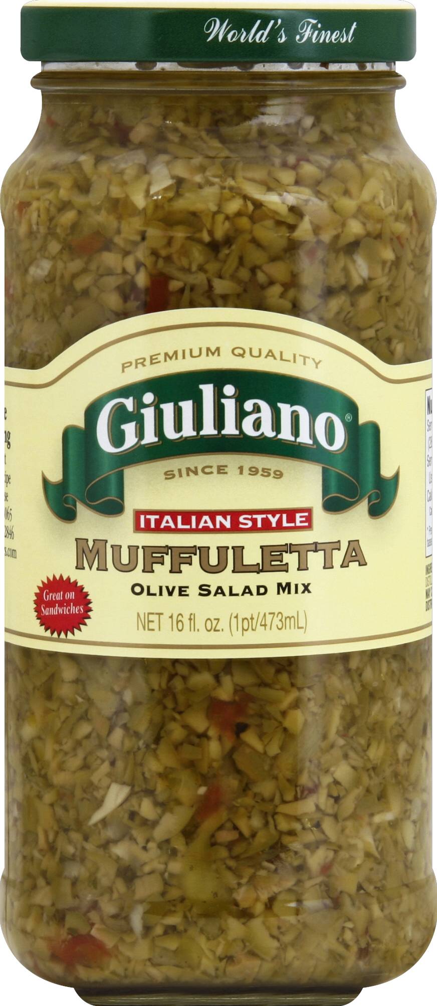 Giuliano Italian Style Muffuletta Olive Salad Mix (1.05 lbs)