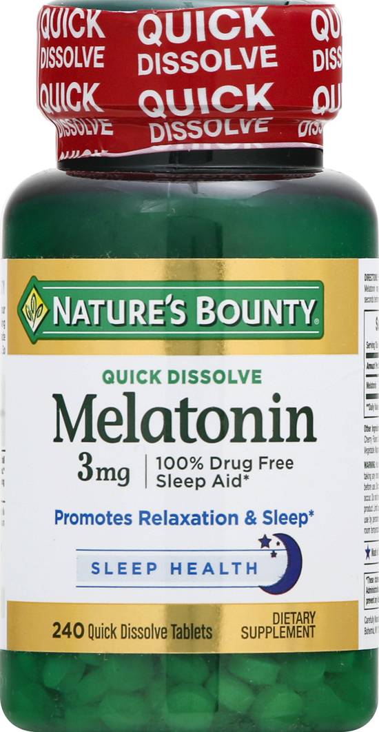 Natures Bounty Melatonin Sleep Health 3mg (240 ct)