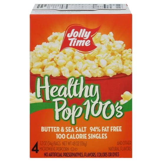 Jolly Time Healthy Pop 100's Butter & Sea Salt Popcorn