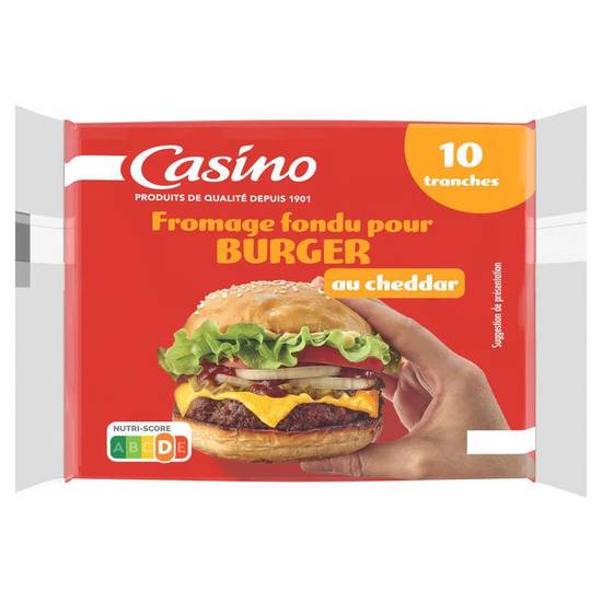 Casino Fromage fondu pour burger 10 tranche 200g