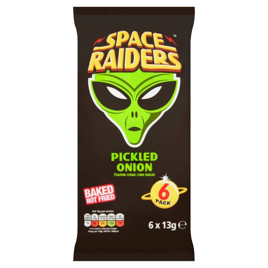 Space Raiders Pickled Onion Multipack Crisps (6 ct)