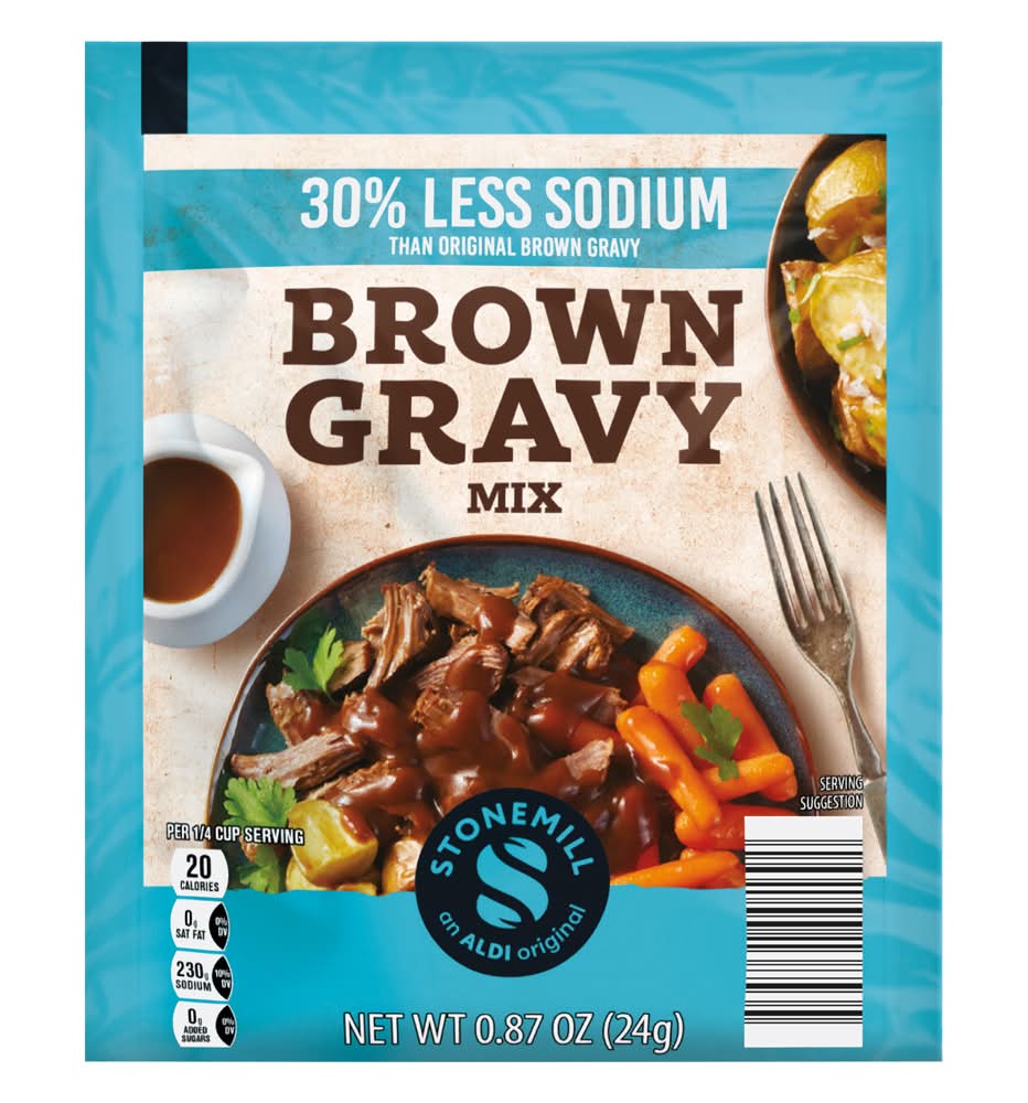 Stonemill 30% Less Sodium Brown Gravy Mix (0.87 oz)