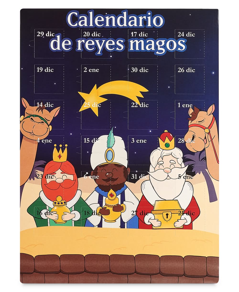 Calendario De Adviento Chocolate Con Leche Reyes Magos Muller & Muller Caja 75 G
