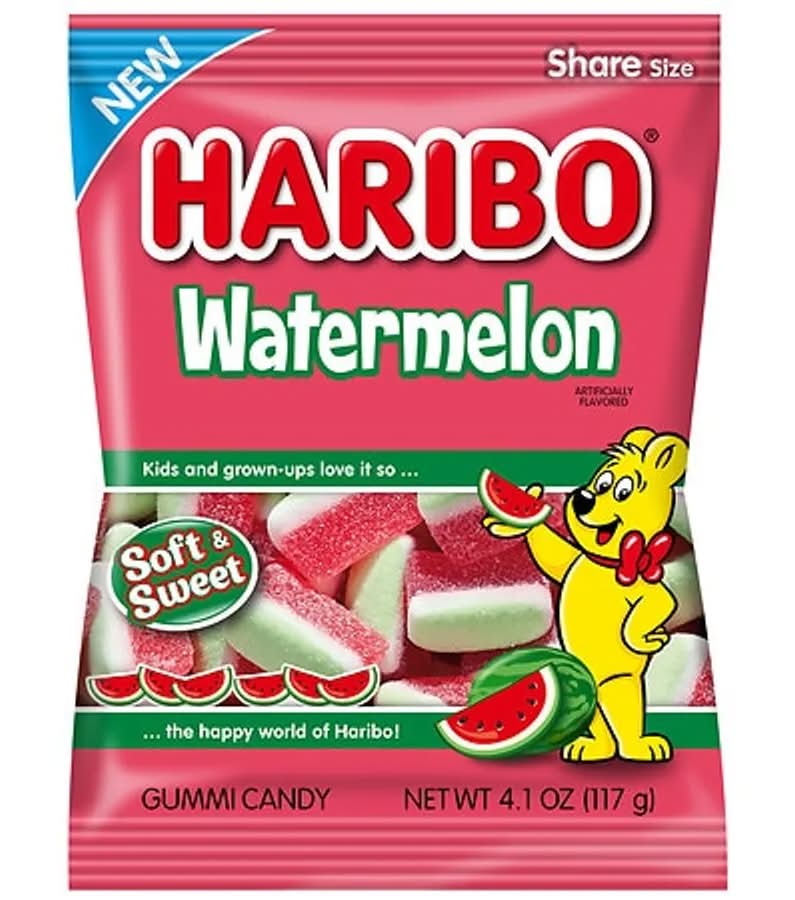 Haribo Soft Sweet Watermelon Share Size Gummi Candy