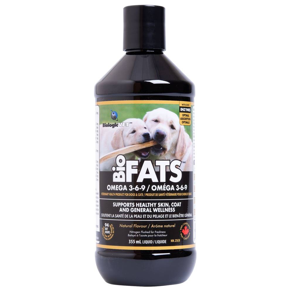 BiologicVET™ BioFATS™ Omega 3-6-9 Liquid Supplement for Dogs & Cats - 10 to 80+ Lbs (Size: 355 Ml)