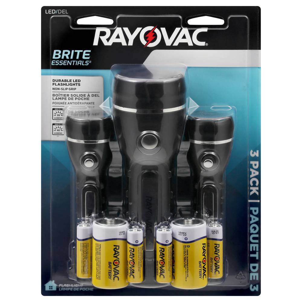 Rayovac Brite Essentials Durable Led Flashlights