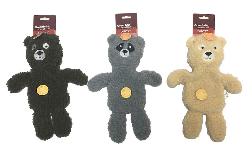 Greenbrier Kennel Club Stuffed Bear Dog Toy (3 ct)