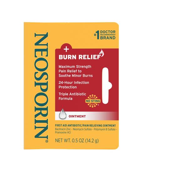 Neosporin Burn Relief & First-Aid Antibiotic Ointment, .5 OZ