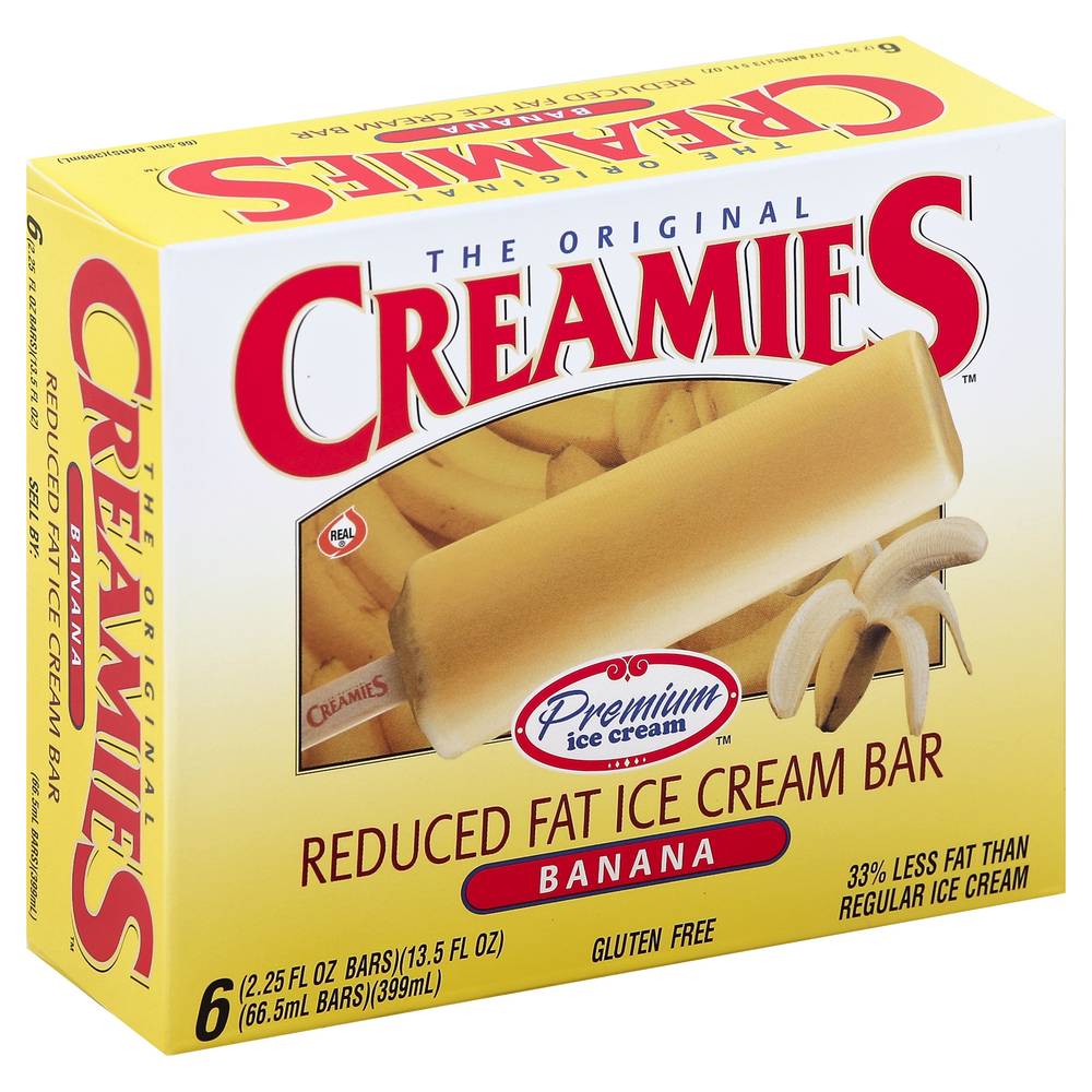 Creamies Banana Ice Cream Bars (6 ct)