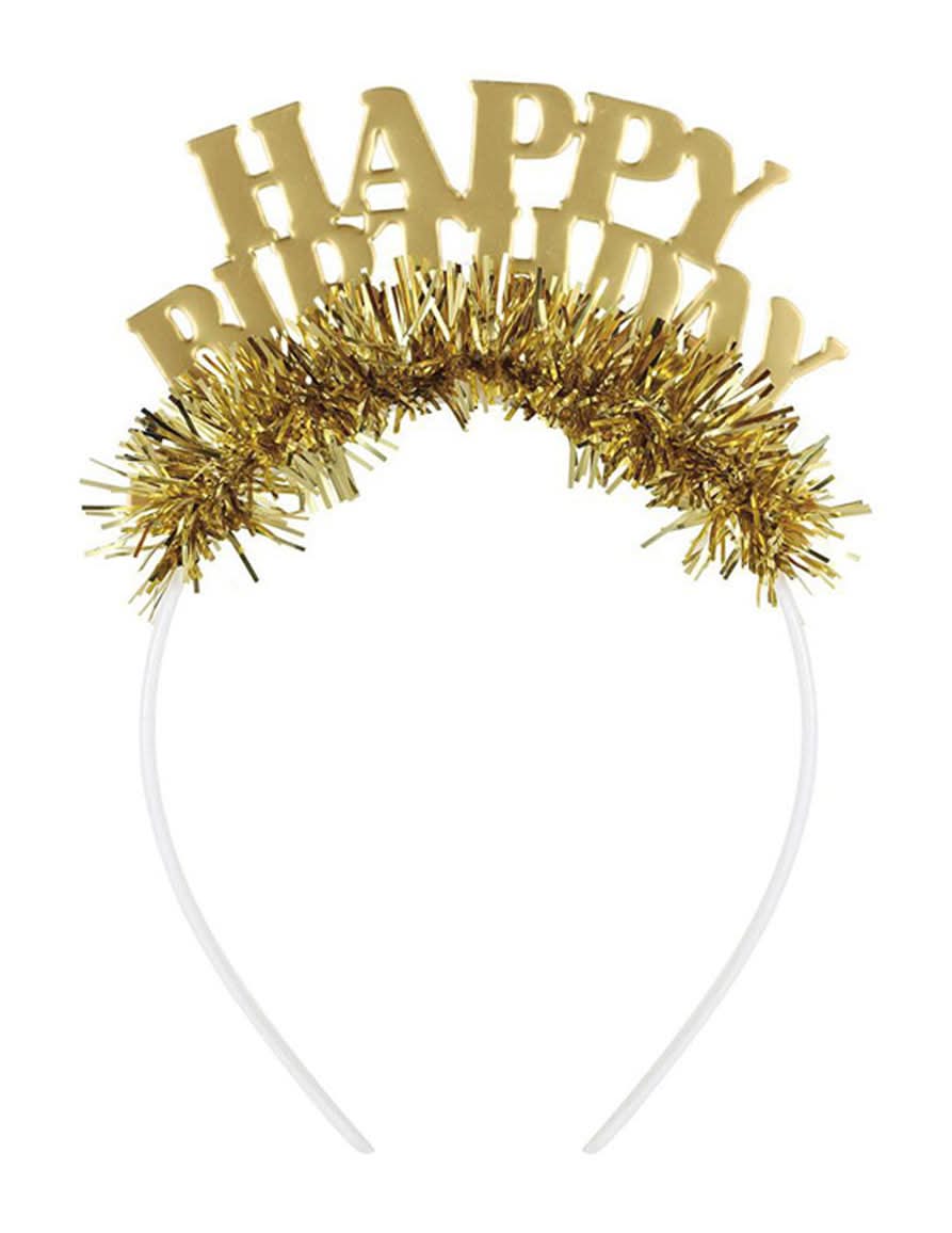321 Party! Foil Happy Birthday Party Headbands Assorted 6 Ct