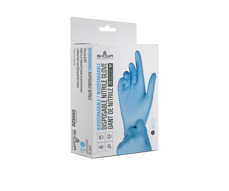 Showa gants de nitrile jetables (20 unités) (l)