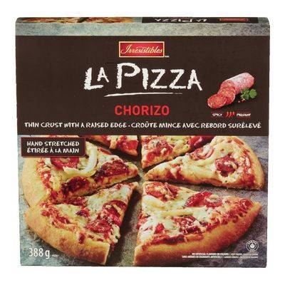 Irresistibles Frozen Chorizo Thin Crust With a Raised Edge Pizza, La Pizza (388 g)