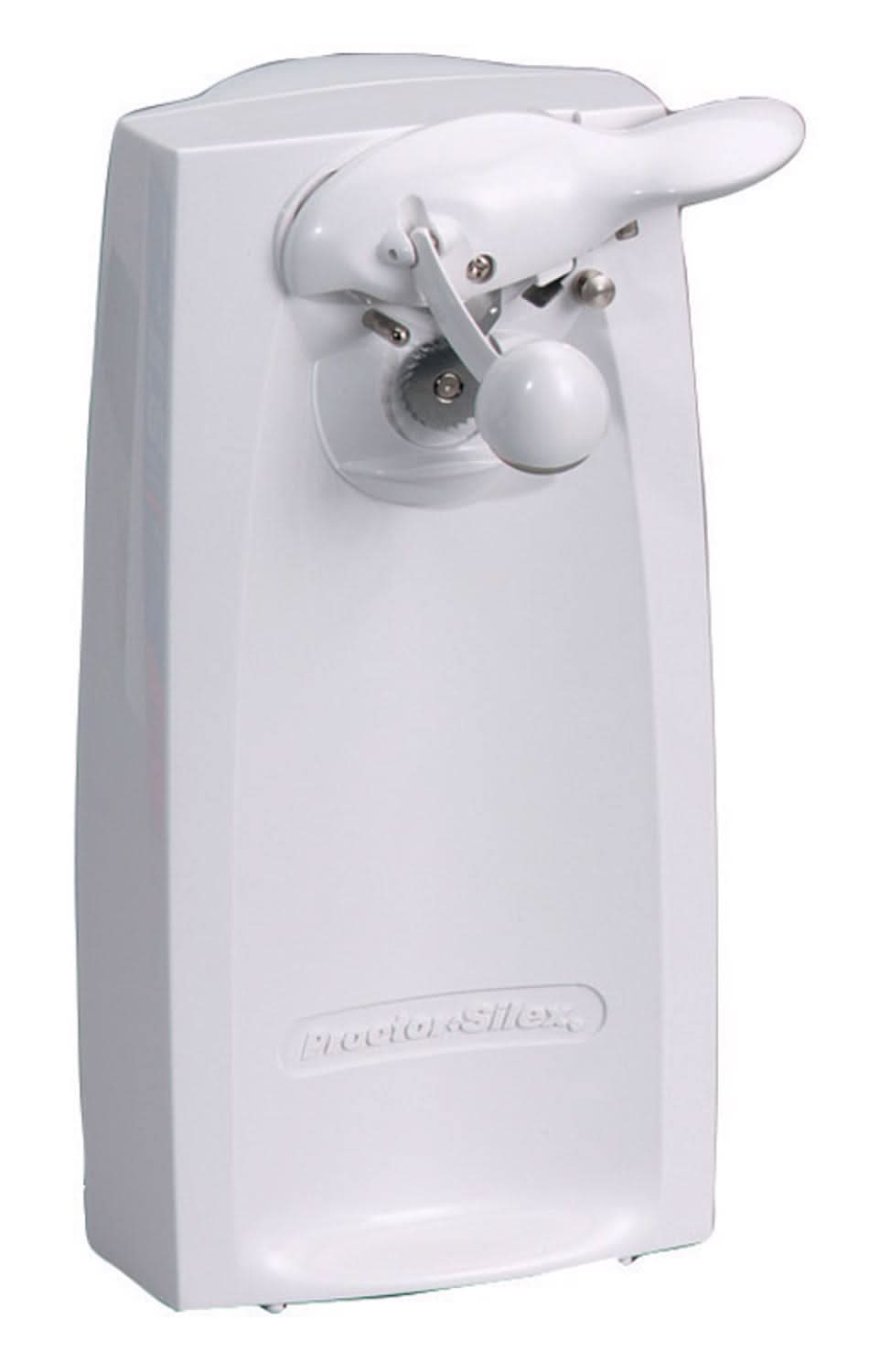 Proctor Silex White Electric Can Opener Magnetic Lid Holder