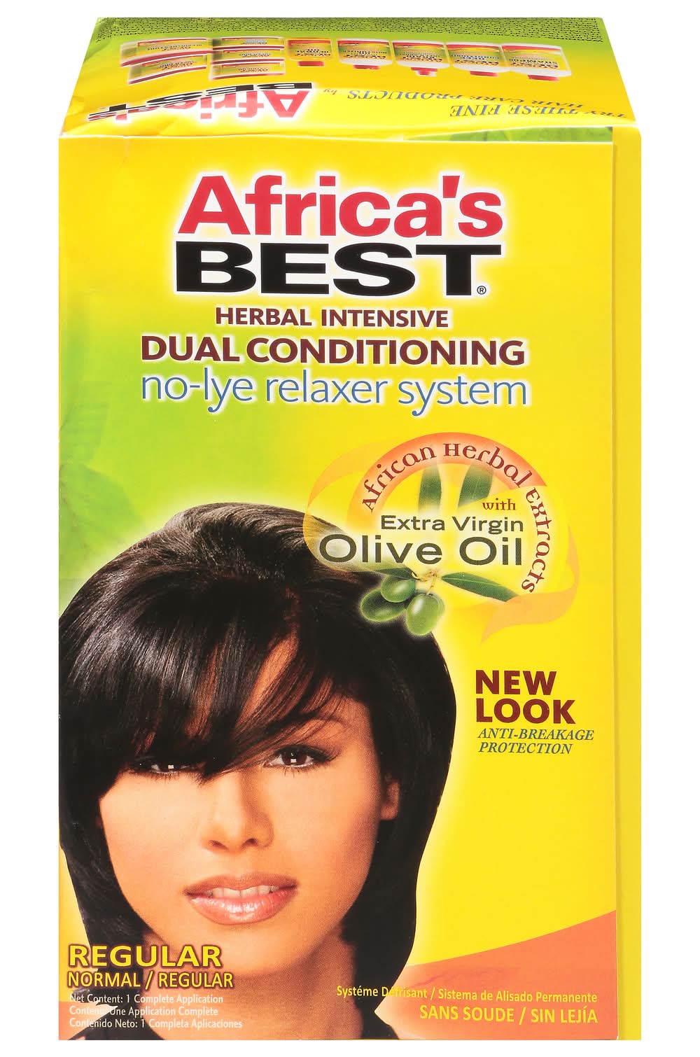 Africa's Best Herbal Intensive Dual Conditioning Regular No-Lye Relaxer System (1 lbs)