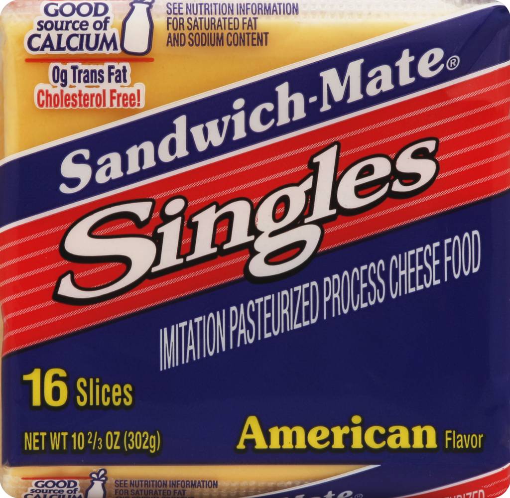 Sandwich-Mate Singles Imitation Cheese Slices (10.7 oz)