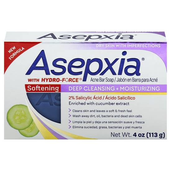 Asepxia Softening Deep Cleansing + Moisturizing Acne Soap (4 oz)