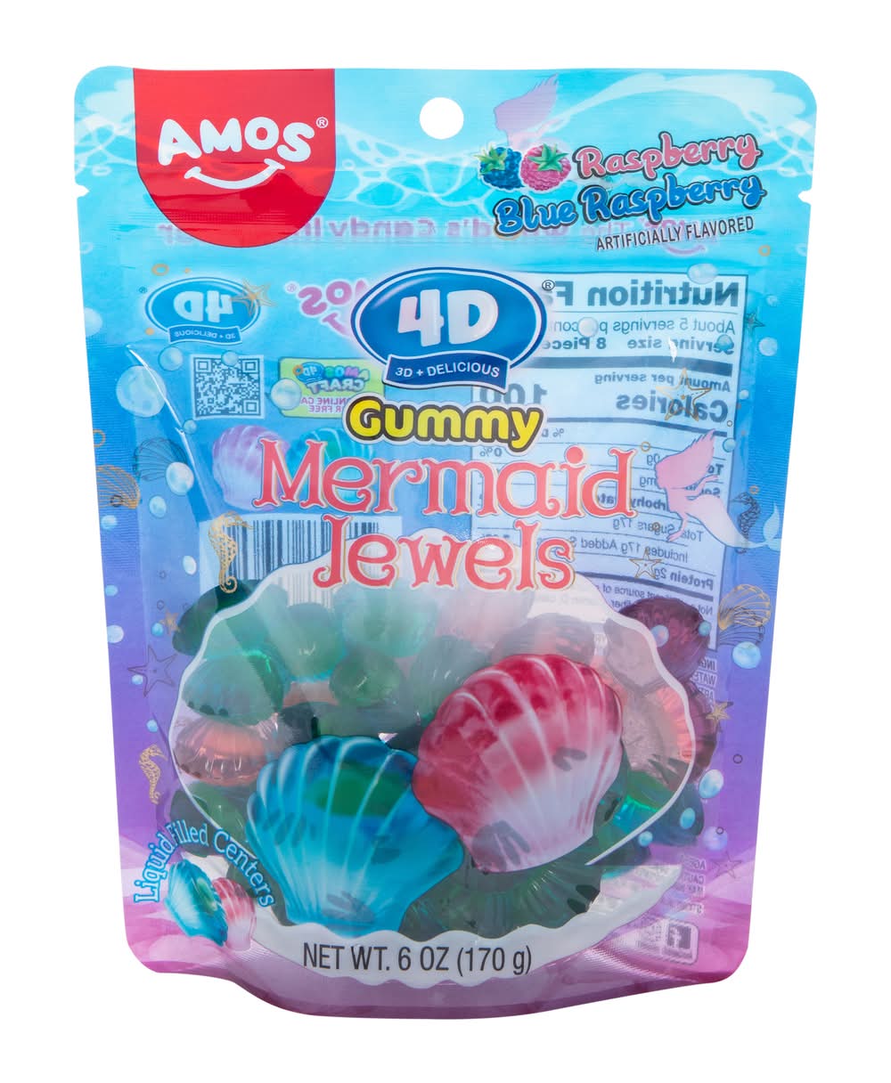Amos® 4D Gummy Mermaid Jewels 6oz