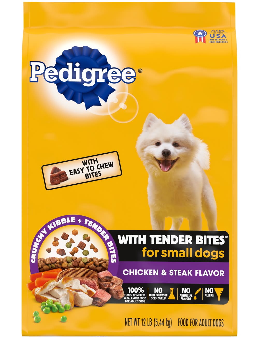 Pedigree Tender Bites For Small Dogs, Chicken-Steak (12 lbs)