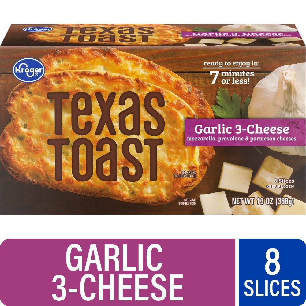 Kroger Garlic 3-cheese Texas Toast (13 oz, 8 ct)