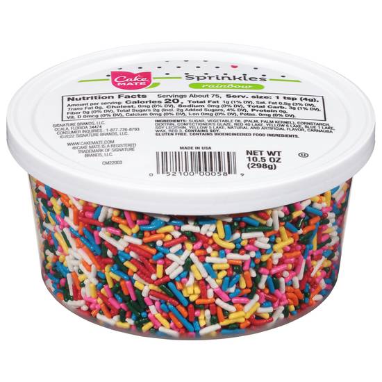 Cake Mate Rainbow Sprinkles (10.5 oz)