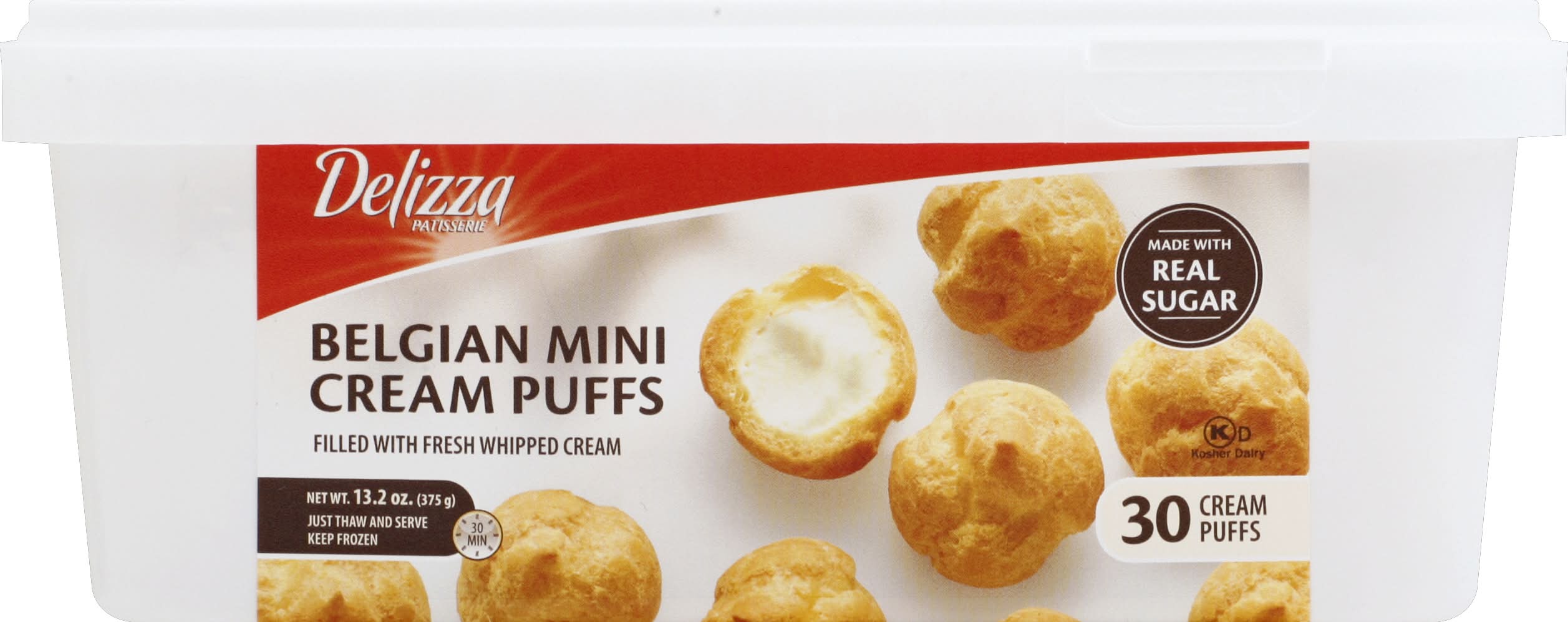 Delizza Belgian Mini Cream Puffs (13.2 oz, 30 ct)