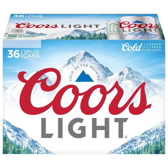 Coors Light American Lager Beer (36 pack, 12 fl oz)
