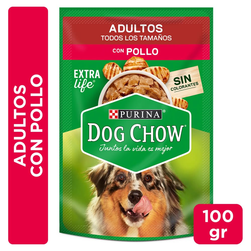 Purina Dog Chow · Alimento húmedo para perro adulto pollo (100 g)