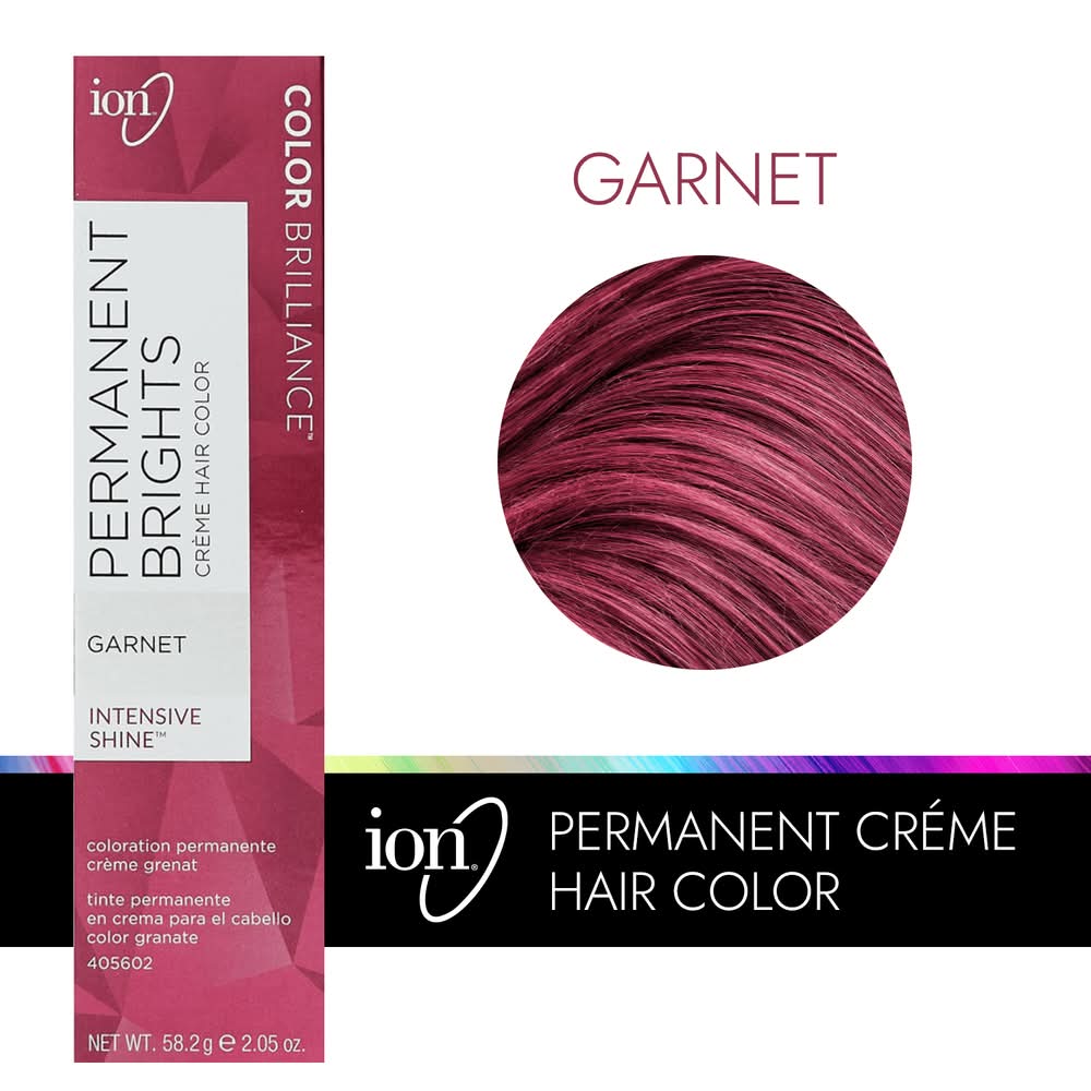 iON Permanent Brights Creme Hair Color, Garnet (2.05 oz)