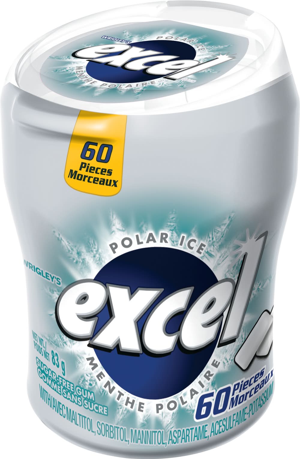 Excel Polar Ice Sugar Free Gum (83 g, 60 ct)