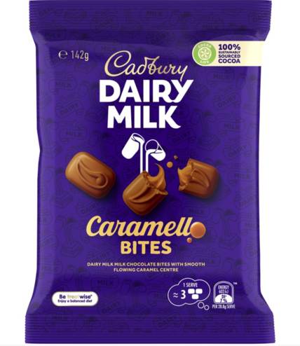 Cadbury Caramello Chocolate Bites Bag 142g