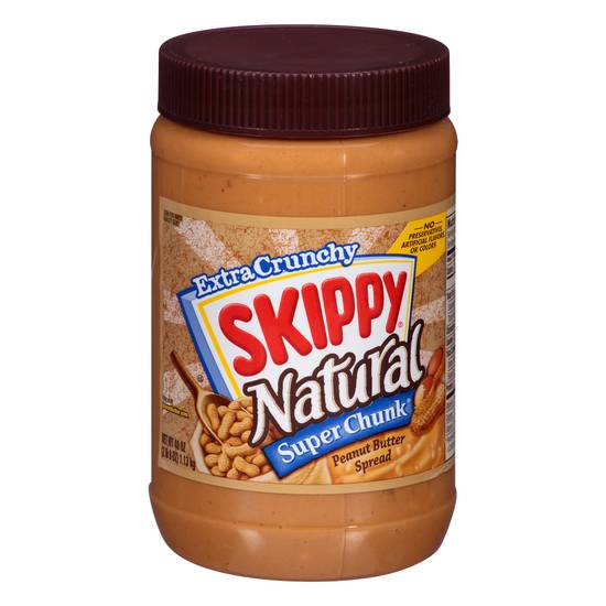 Skippy Super Chunk Extra Crunchy Natural Peanut Butter Spread