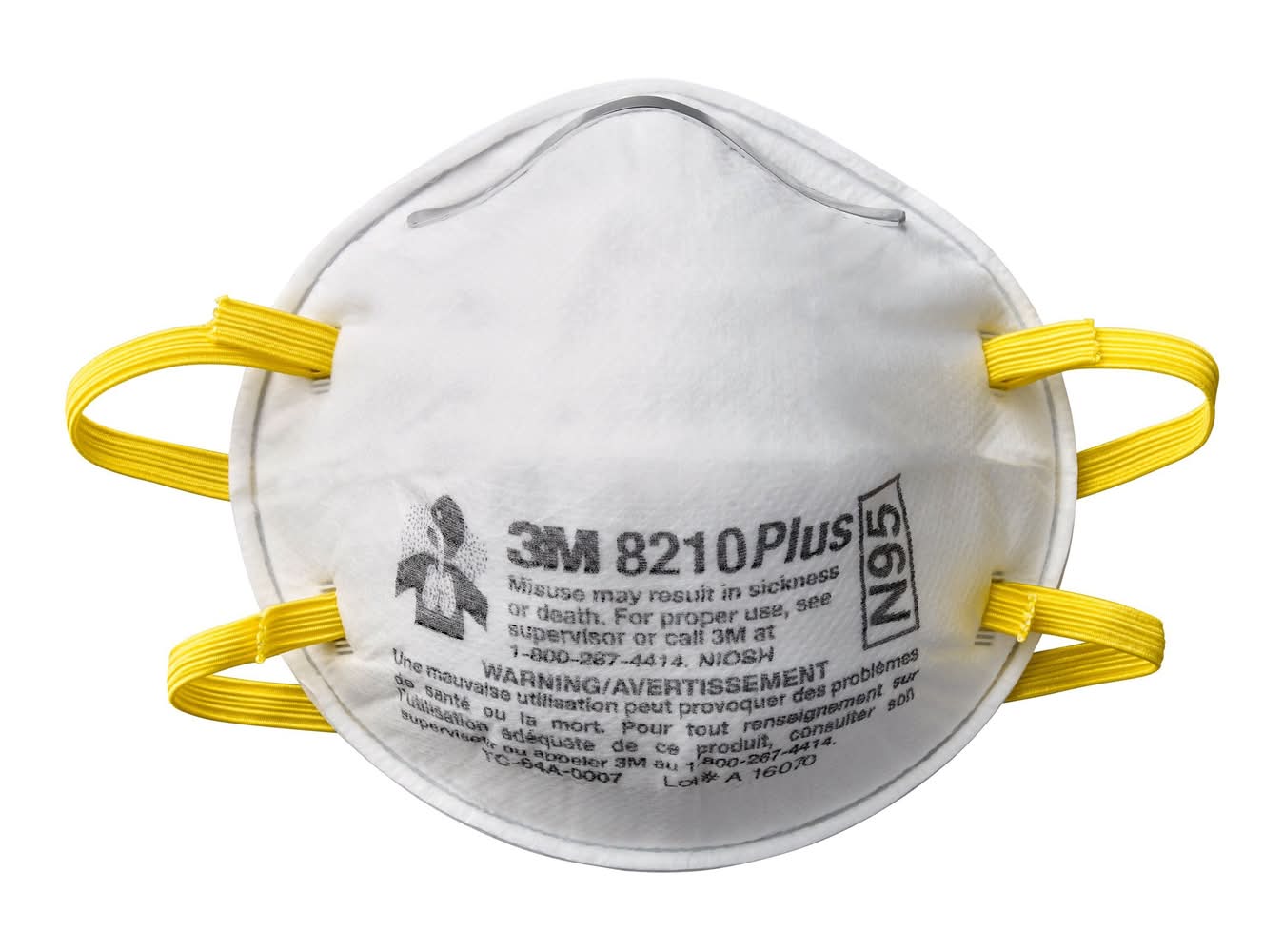 3M White Disposable N95 Multi-Purpose Non-Valved Respirator 10 -Pack