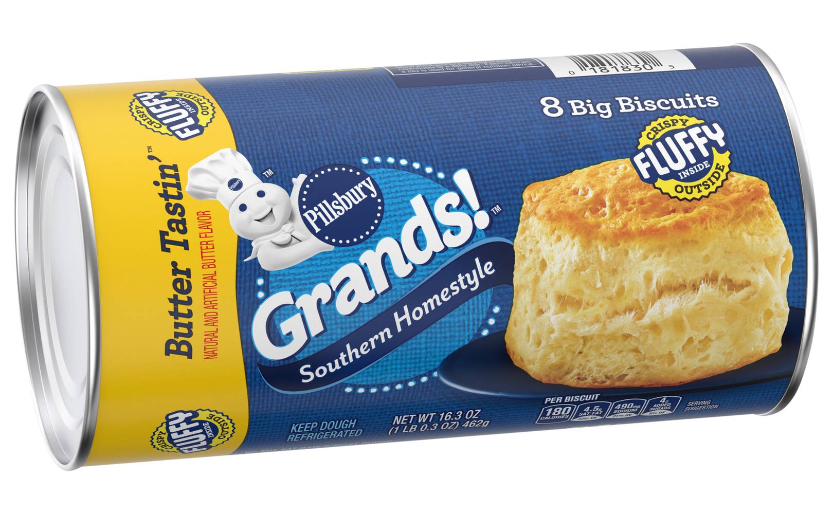 Pillsbury Grands! Southern Homestyle Butter Tastin' Biscuit Dough (16.3 ...