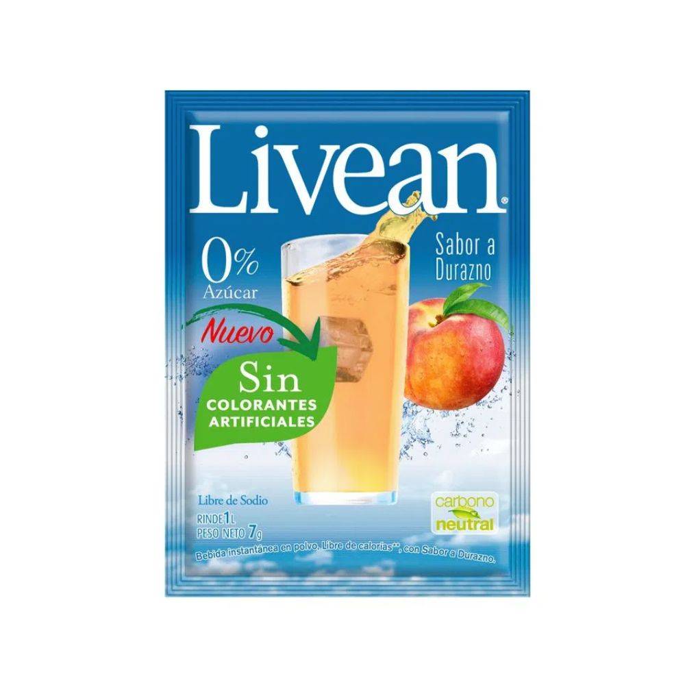Livean · Bebida instantánea en polvo - Durazno (7 g)