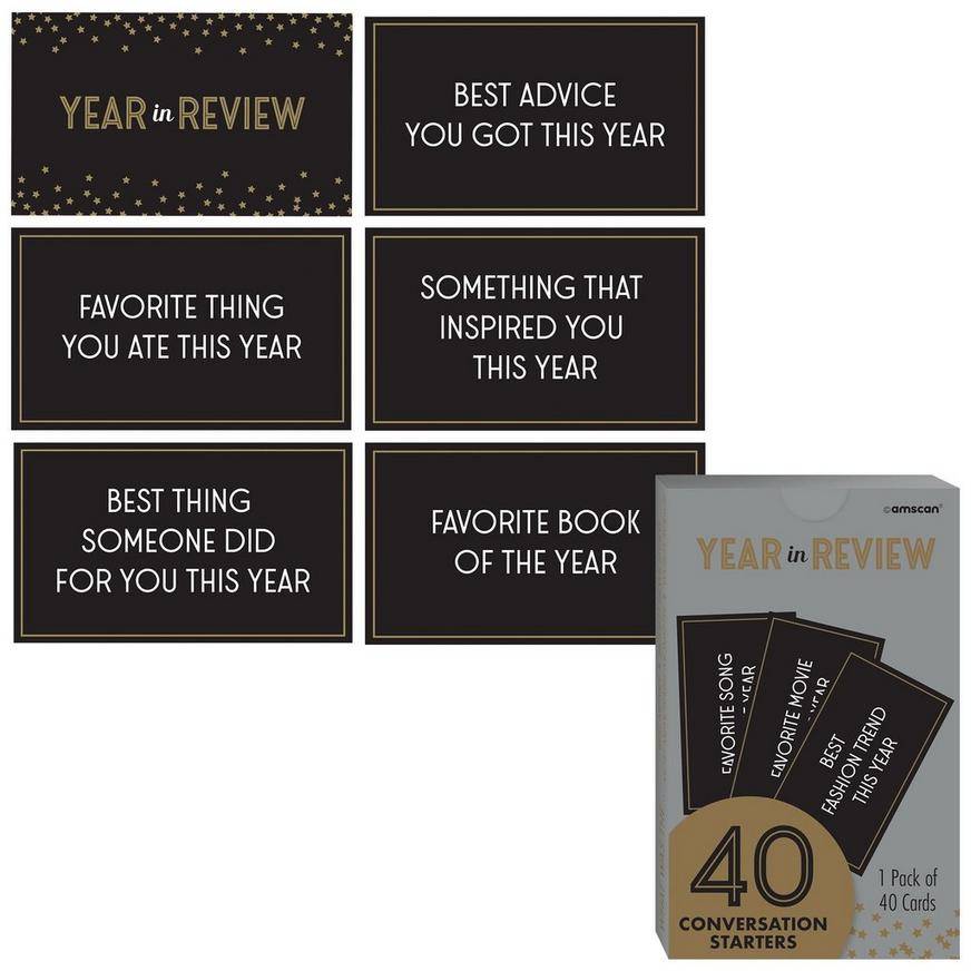 Best Of the Year New Year's Paper Conversation Cards, 40ct