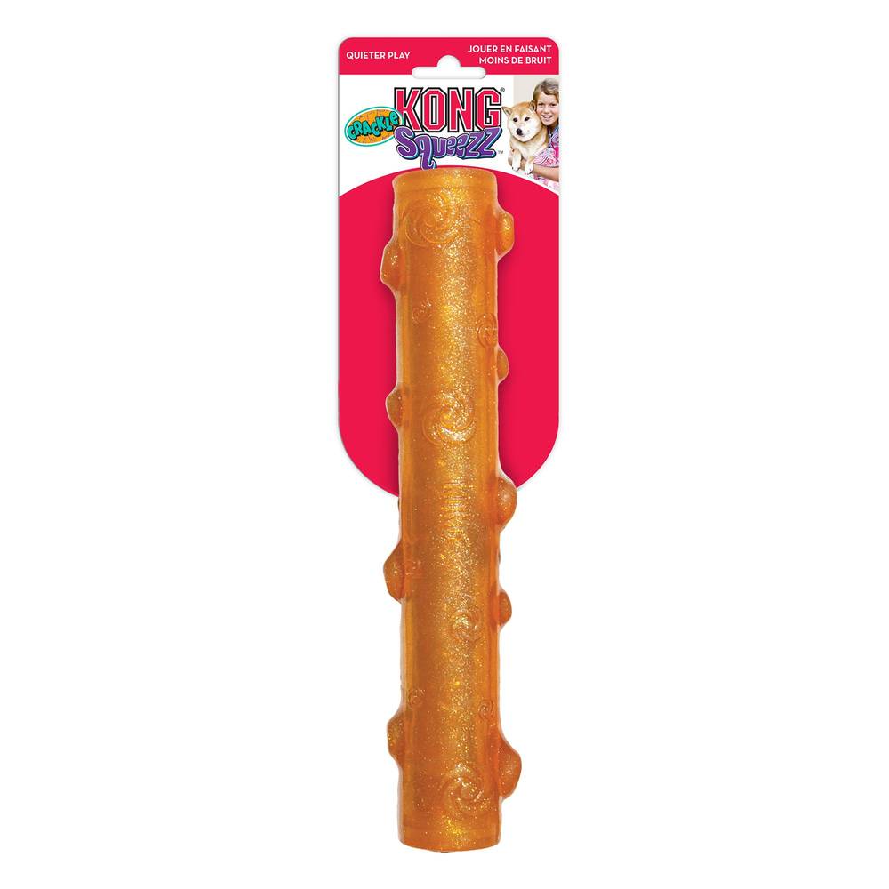 KONG® Crackle Squeezz® Stick Dog Toy - Squeaker (COLOR VARIES) (Color: Assorted, Size: Medium)