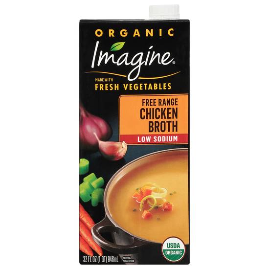 Imagine Organic Low Sodium Free Range Chicken Broth (32 fl oz)
