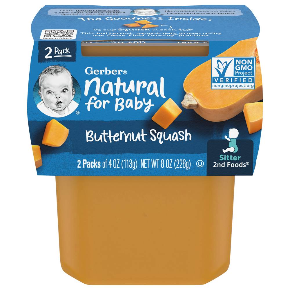 Gerber Natural For Baby 2nd Foods Butternut Squash (2 ct)