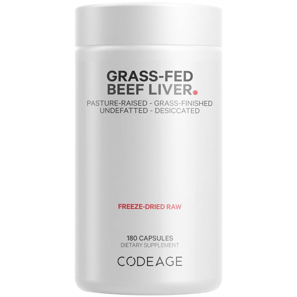 Codeage Grass-Fed Beef Liver Capsules (180 ct)