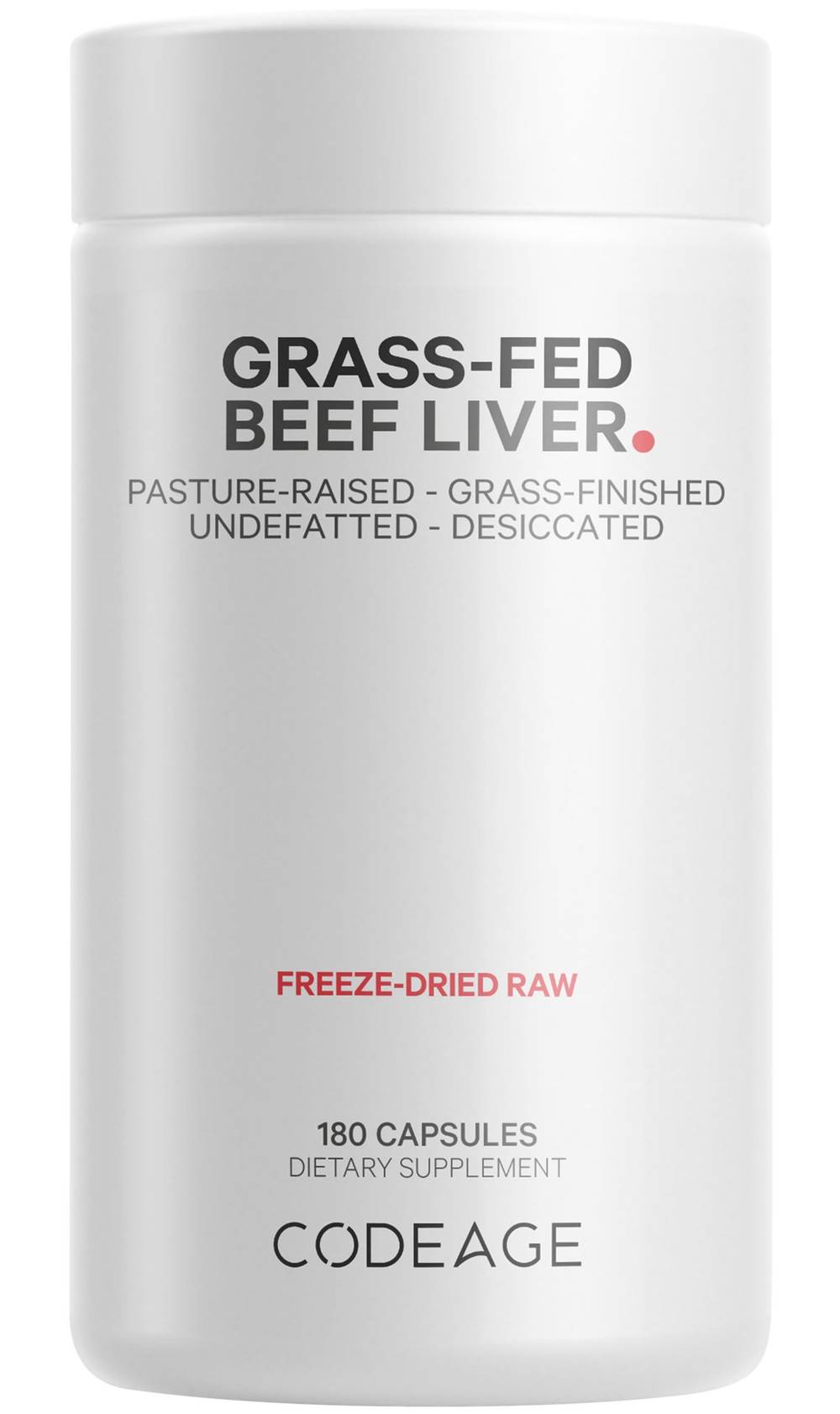 Codeage Grass-Fed Beef Liver Capsules (180 ct)