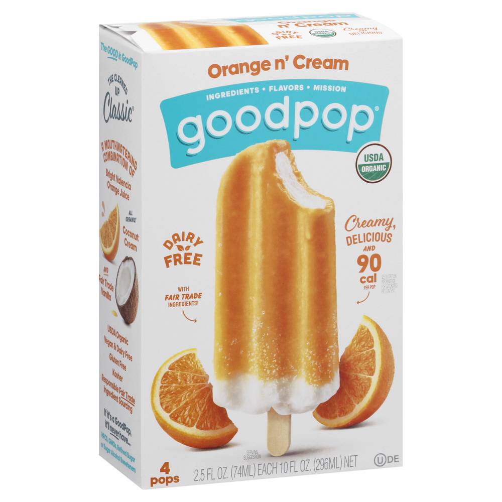 GoodPop Dairy Free Orange N' Cream Pops (10 fl oz)