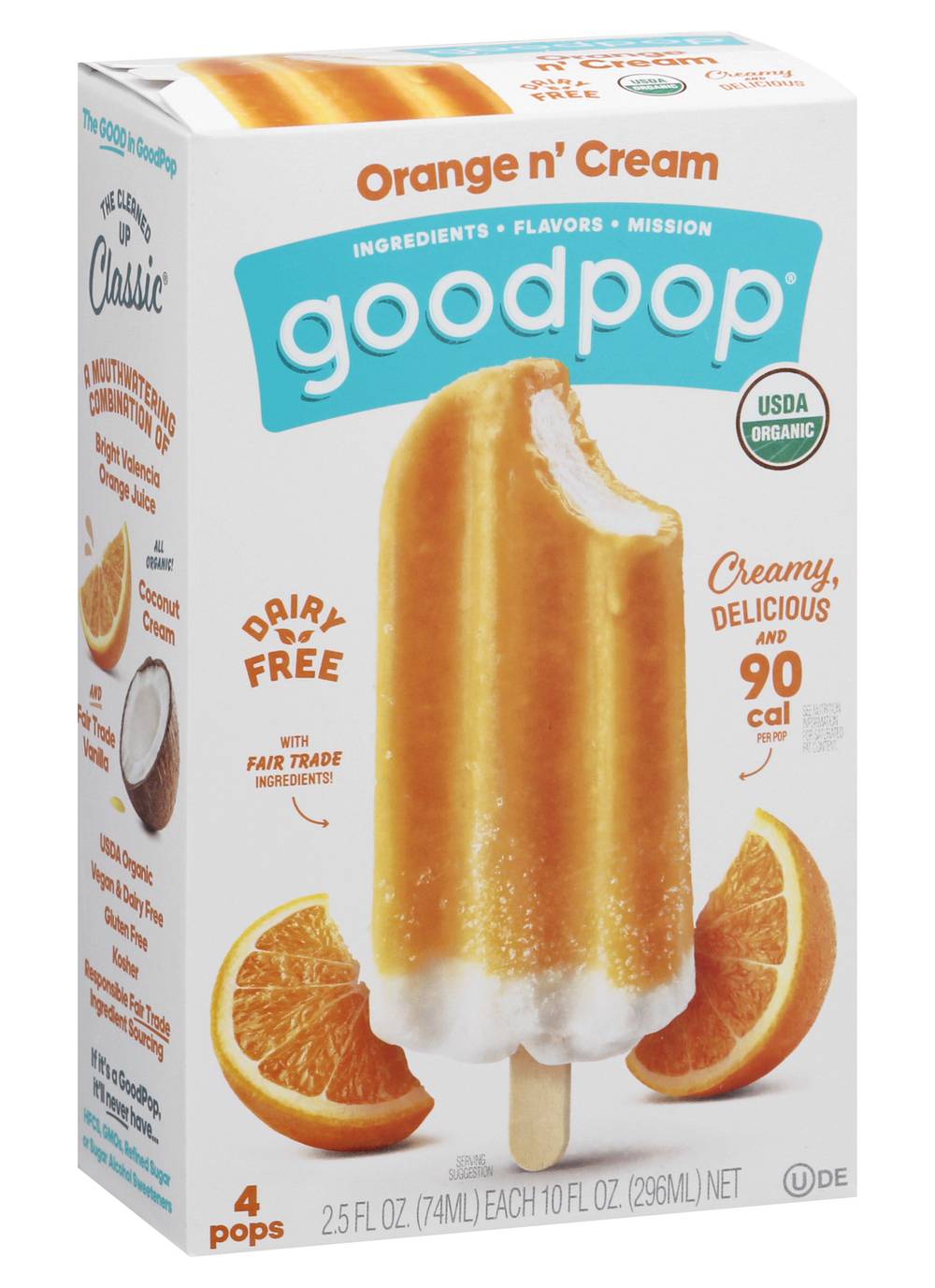 GoodPop Dairy Free Orange N' Cream Pops (10 fl oz)