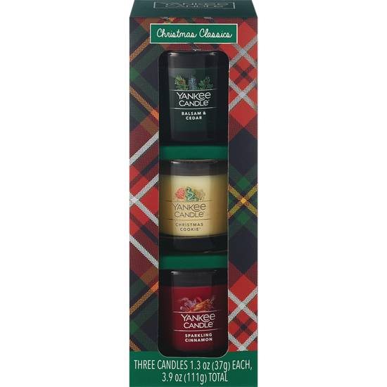 Yankee Candle Signature Collection Assorted Mini Jars Christmas Classics (3 ct)
