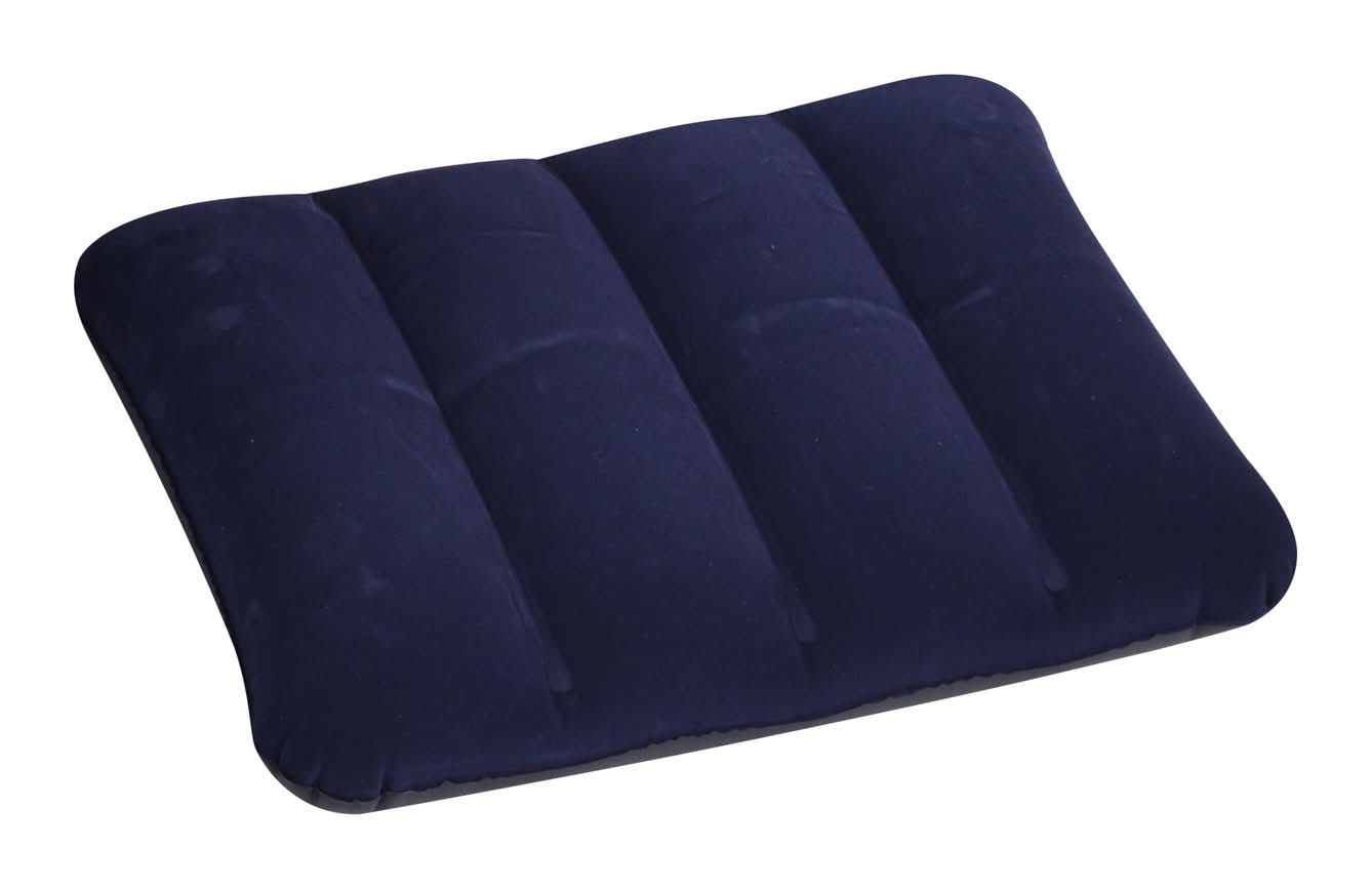 All Set 53 x 27cm Inflatable Flocked Pillow